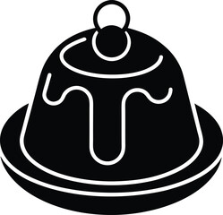 Pudding Icon Outline Vector Illustration