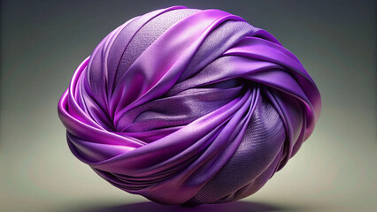 Elegant Purple Silk Sphere with Textured Folds