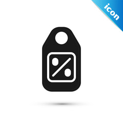 Grey Price tag with an inscription Sale icon isolated on white background. Badge for price. Promo tag discount. Vector