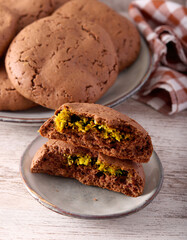 cookies with Dubai chocolate filling
