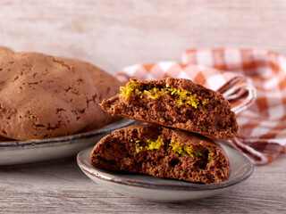 cookies with Dubai chocolate filling