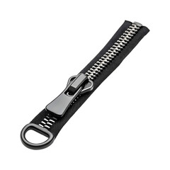 Obraz premium Metal zipper slide isolated on a transparent background