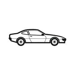 Classic Coupe Vintage Car Design Illustration
