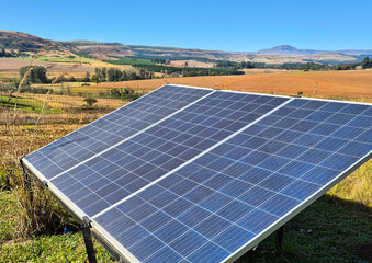 Solar panels in a rural location in KwaZulu Natal, South Africa