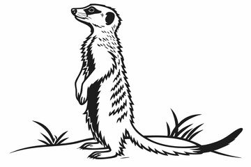 meerkat sihouette black vector