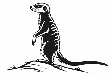 meerkat sihouette black vector