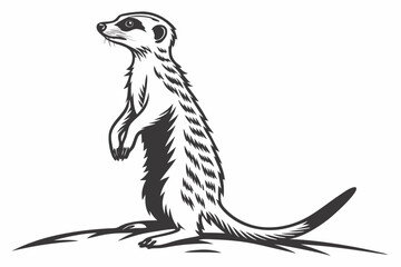 meerkat sihouette black vector