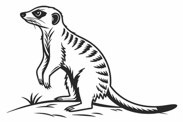 meerkat sihouette black vector