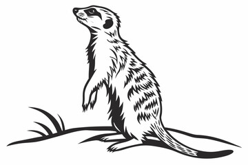 meerkat sihouette black vector