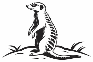 meerkat sihouette black vector