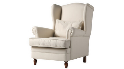 Cream Wingback Chair