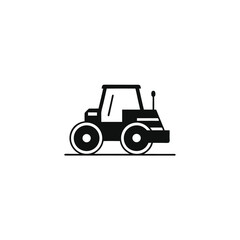 Naklejka premium Road Roller Icon Construction Equipment, Asphalt Roller Illustration