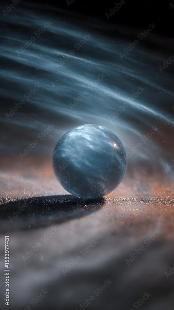 Poster planetary hologram pulsating with magnetic field waves