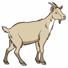 Fototapeta premium Goat Vector Art | Generative AI Linocut Silhouette Design for Stock Use