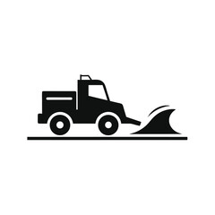 Snow Plow Truck Icon Winter Road Clearing Vehicle Graphic