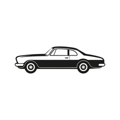 Obraz premium Classic Car Illustration Vintage Coupe Design, Elegant Lines, and Retro Style