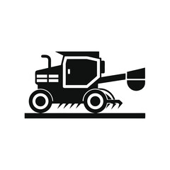 High-Efficiency Harvesting Advanced Combine Harvester Icon Design