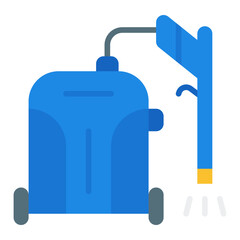 Pressure washer icon. High-pressure cleaner. Vehicle washing equipment