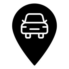 Location icon. Car wash place. GPS pin for auto cleaning service