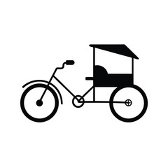 vintage bicycle icon vector illustration with transparent background