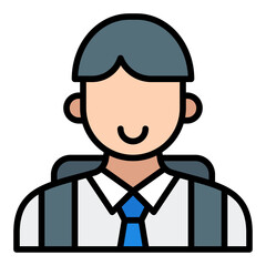 Student icon. School learner symbol. Education and pupil illustration