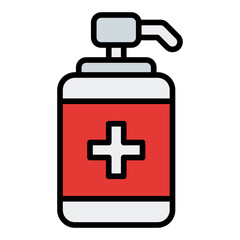 Hand sanitizer icon. Clean hands gel. Hygiene and disinfectant