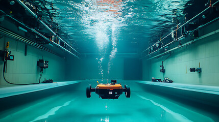 Underwater Vehicle Testing in Controlled Pool Environment