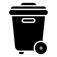 Trash bin icon. Waste container. Garbage disposal and clean city