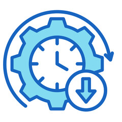 Downtime Clock  Icon Element For Design	