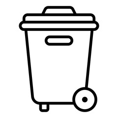 Trash bin icon. Waste container. Garbage disposal and clean city