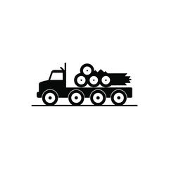tractor with trailer vector illustration with transparent background