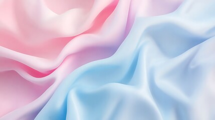 Obraz premium Delicate folds of pastel-colored fabric.