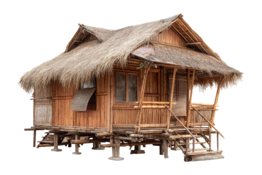 Bamboo house architecture in thailand