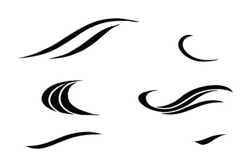 Obraz premium Abstract vector wave line art illustration decorative design elements