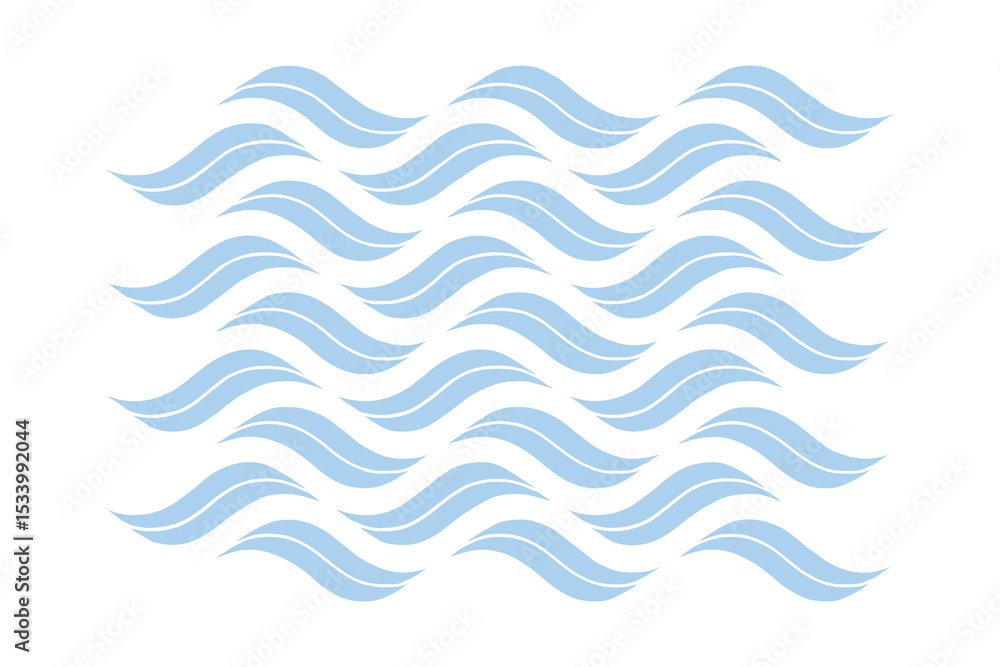 Poster abstract wave vector pattern design with light blue color.