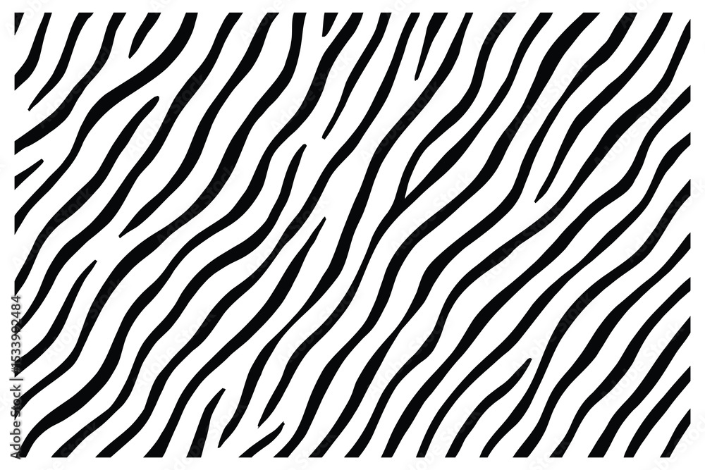Aufkleber abstract zebra stripe pattern vector background in black and white.