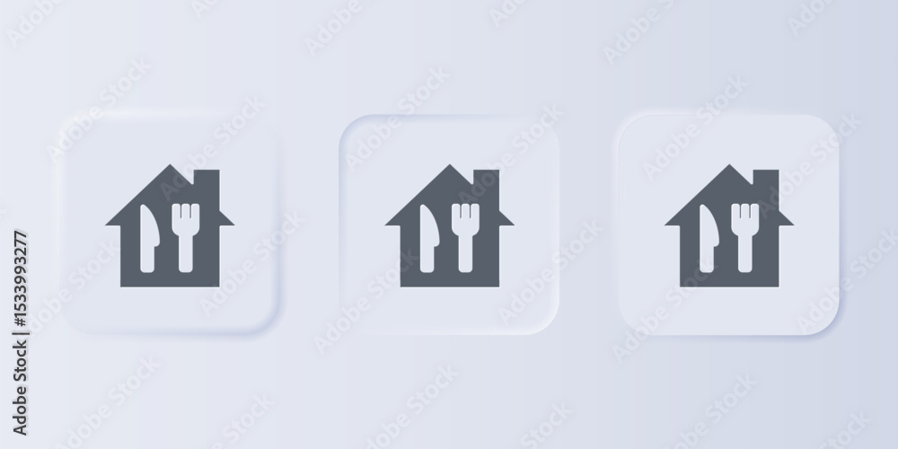 Aufkleber grey online ordering and fast food delivery icon isolated on grey background. set icons in square bu