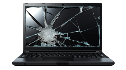 Cracked Laptop Screen Repair Accidents Technology Damage