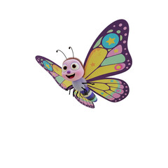 butterfly on white background