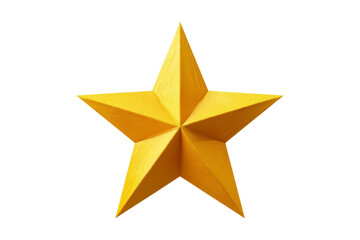 Bright 3d golden star decor