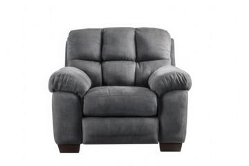 Comfortable Gray Recliner Chair on White Background