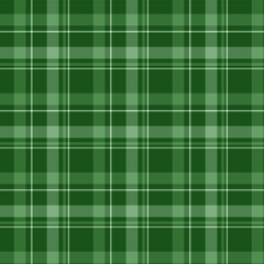 Fototapeta premium Seamless plaid pattern in green.Ornament festive Christmas tartan checkered gingham repeat pattern.Vector graphic texture for fabric and prints.