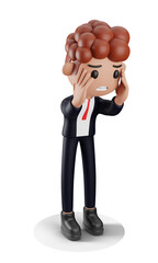3d Businessman Expressing Emotion