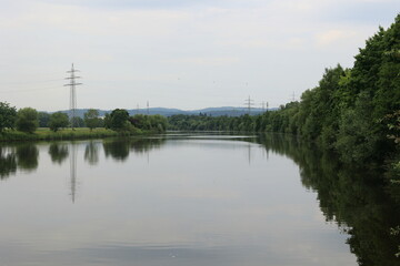 Blick auf den Fluss Saar bei Merzig im Saarland
