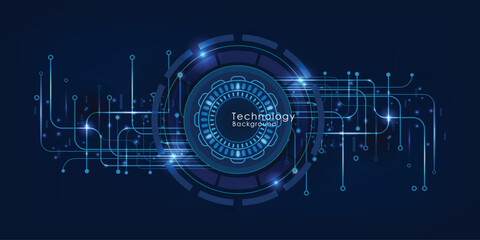 Obraz premium Vector abstract background technology circuit design