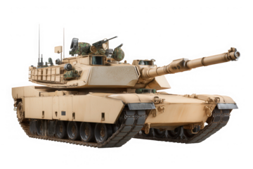 Modern Army Battle Tank with Machine Guns