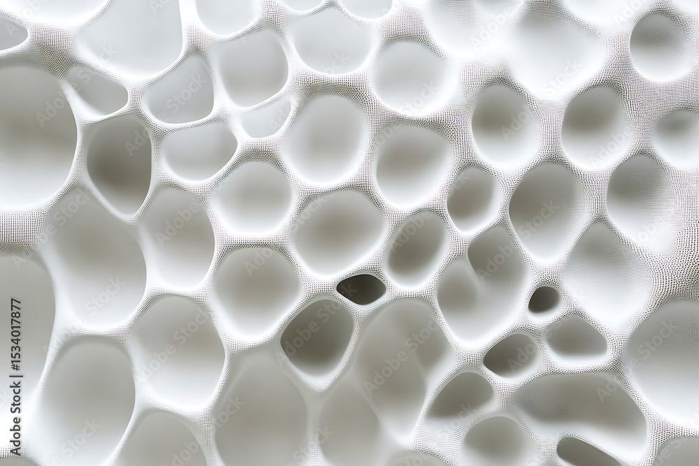 Poster 3d render of a white abstract background with a grey hexagon pattern.