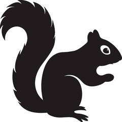 Squirrel Silhouette Vector

