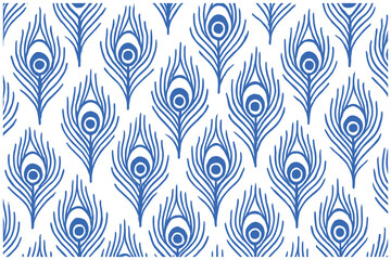Obraz premium Elegant peacock feather vector pattern background