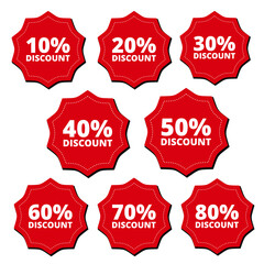 10% to 80% Discount Banner – Promotional Sale Offer Graphic for Ecommerce, Retail, and Marketing